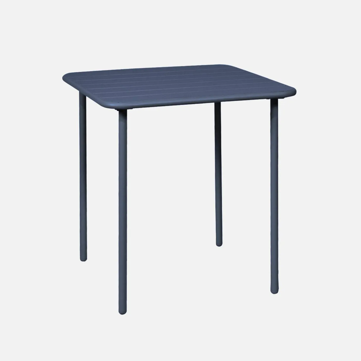 Mesa de jardín bistró de acero, 2 plazas, 70cm