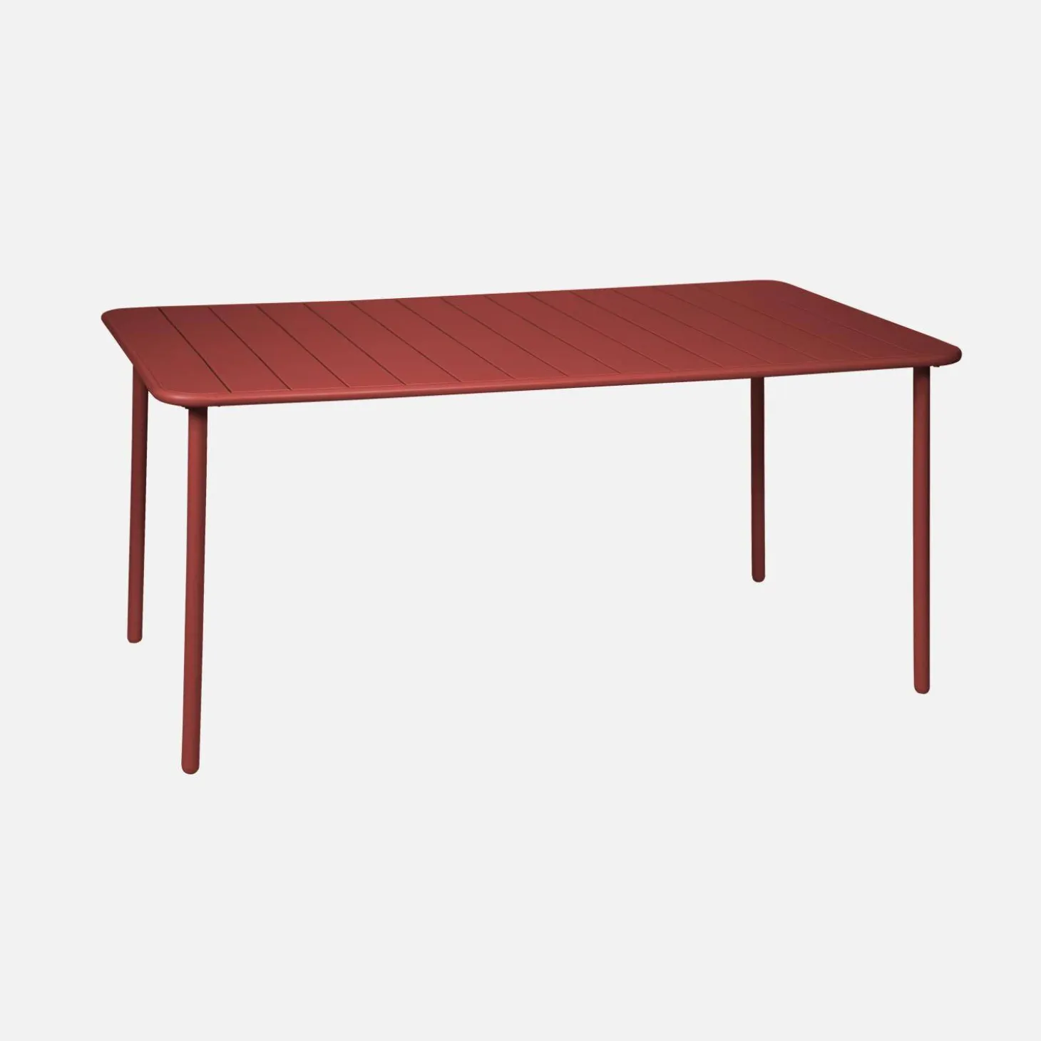 Mesa de jardín bistró de acero, 6-8 plazas, 160cm