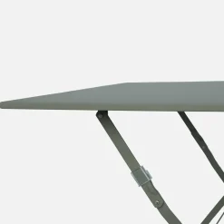 Mesa de jardín bistró plegable de acero, 2 plazas, 70cm