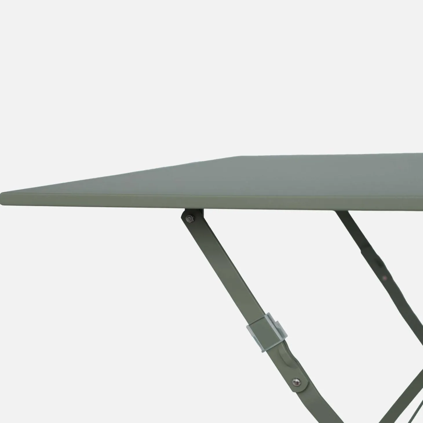 Mesa de jardín bistró plegable de acero, 2 plazas, 70cm