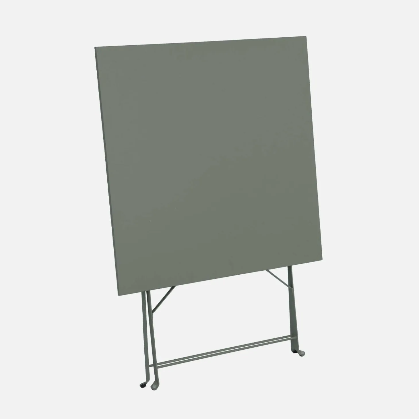 Mesa de jardín bistró plegable de acero, 2 plazas, 70cm