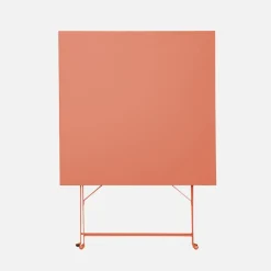 Mesa de jardín bistró plegable de acero, 2 plazas, 70cm