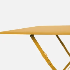 Mesa de jardín bistró plegable de acero, 2 plazas, 70cm