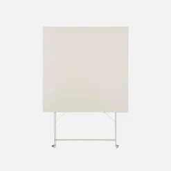 Mesa de jardín bistró plegable de acero, 2 plazas, 70cm