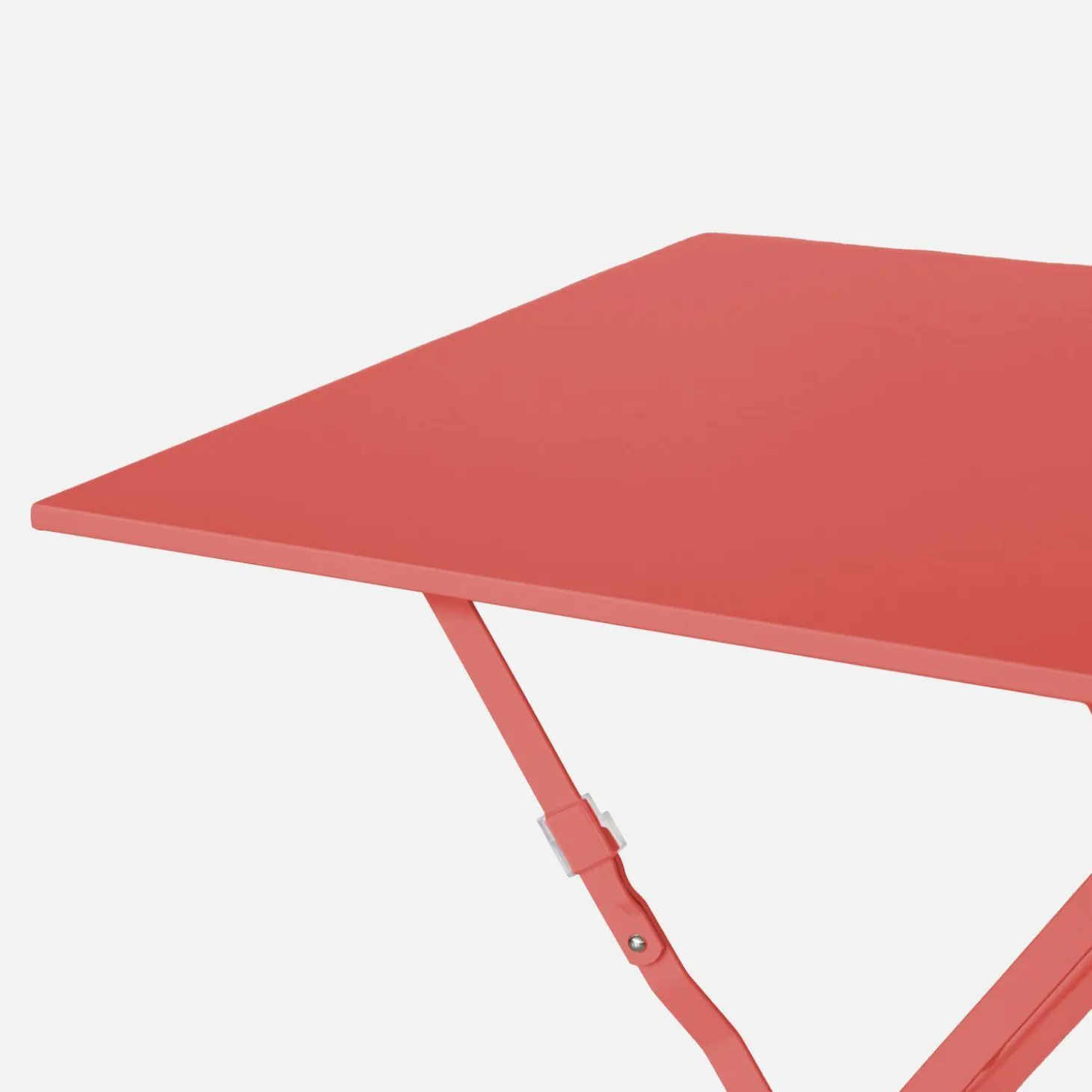 Mesa de jardín bistró plegable de acero, 2 plazas, 70cm