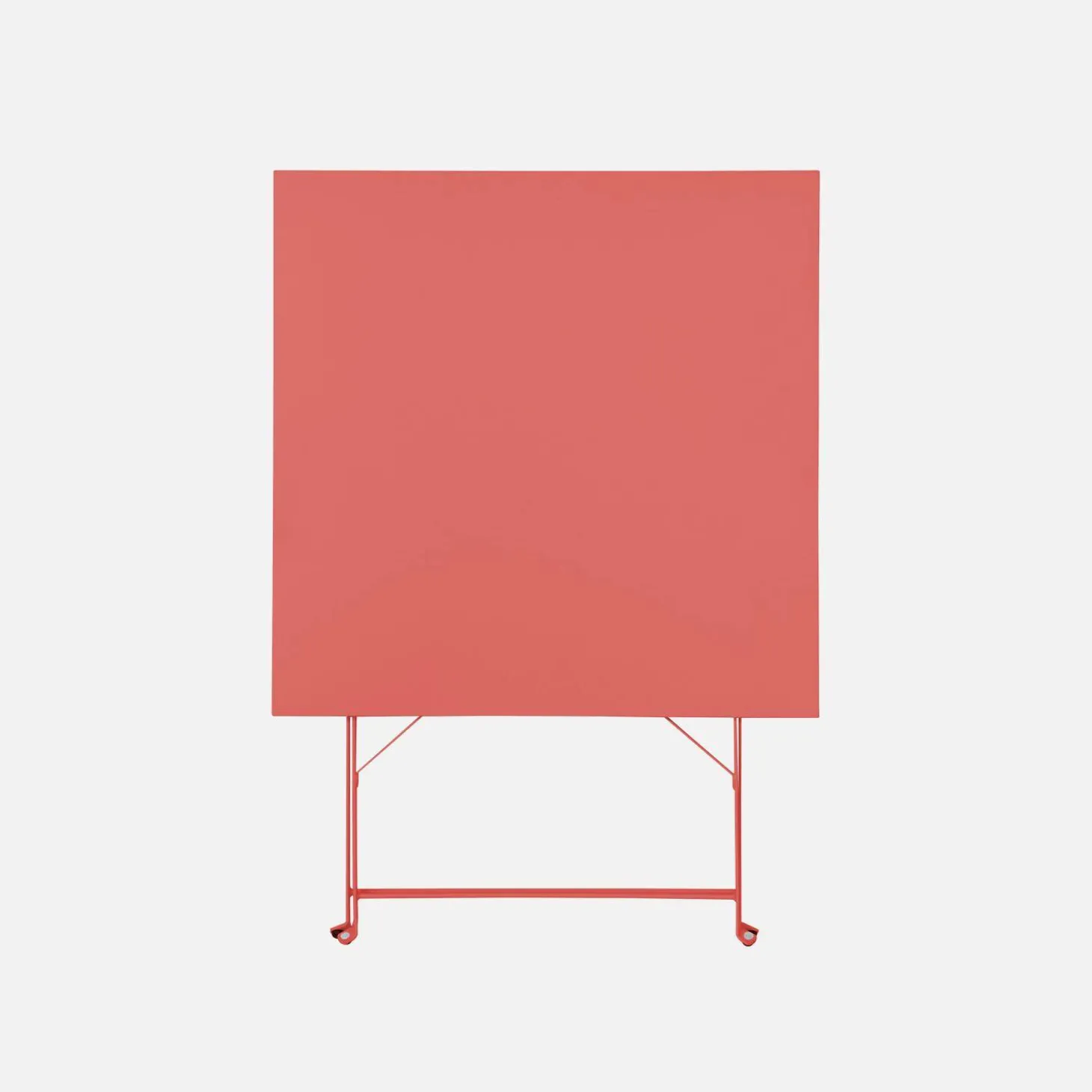 Mesa de jardín bistró plegable de acero, 2 plazas, 70cm