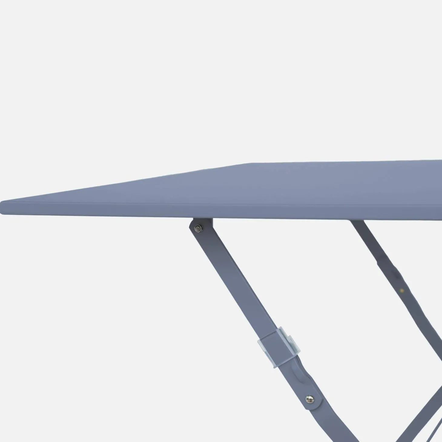 Mesa de jardín bistró plegable de acero, 2 plazas, 70cm