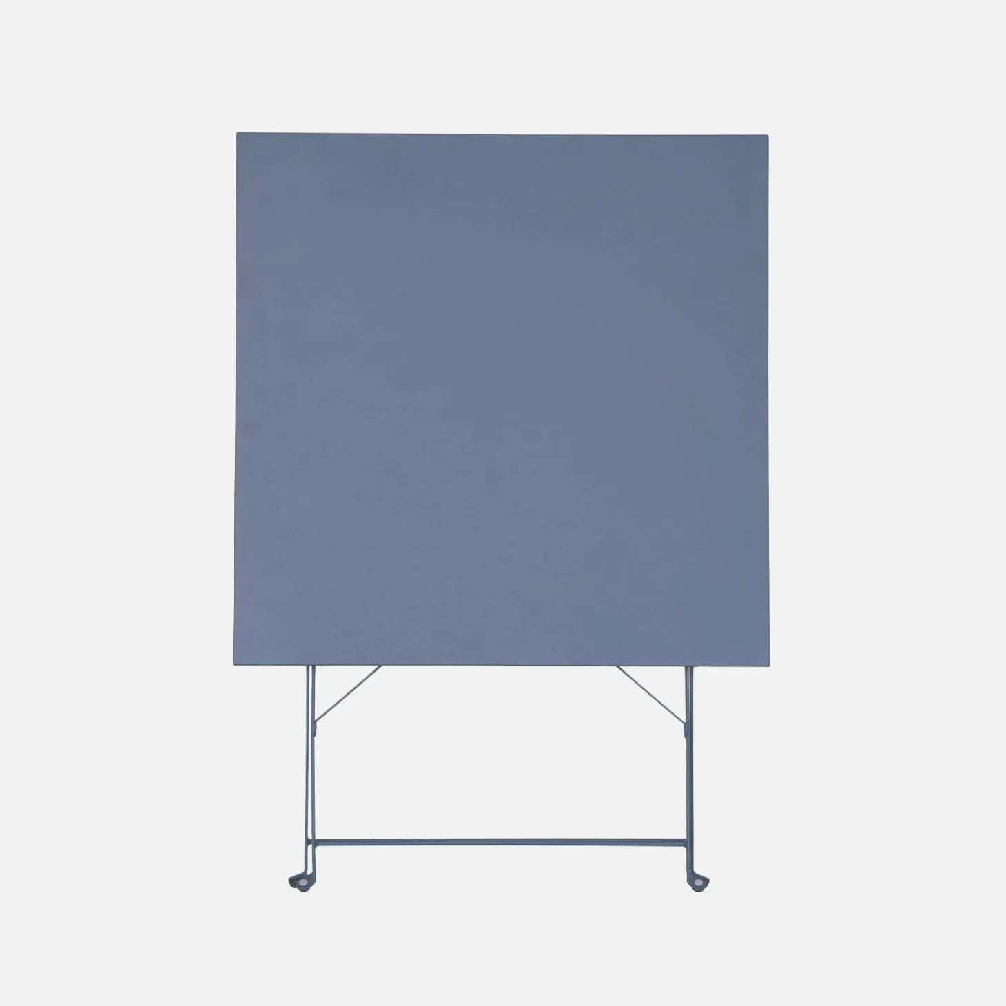 Mesa de jardín bistró plegable de acero, 2 plazas, 70cm