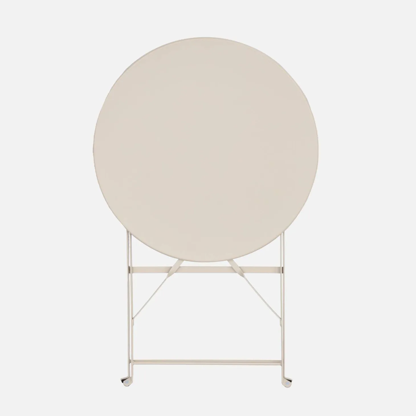 Mesa de jardín bistró plegable de acero, 2 plazas, ø60cm