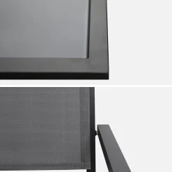 Mesa de jardín de aluminio con 6 sillas de textileno