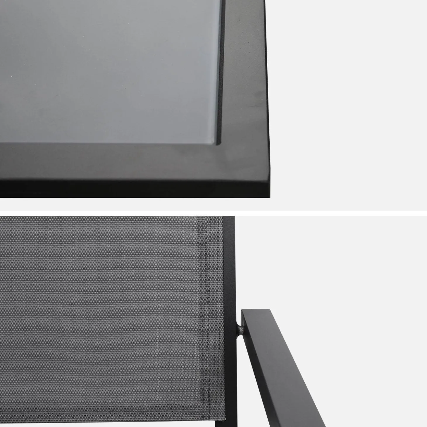 Mesa de jardín de aluminio con 6 sillas de textileno