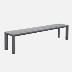 Mesa de jardín de aluminio con 2 bancos de 8 plazas