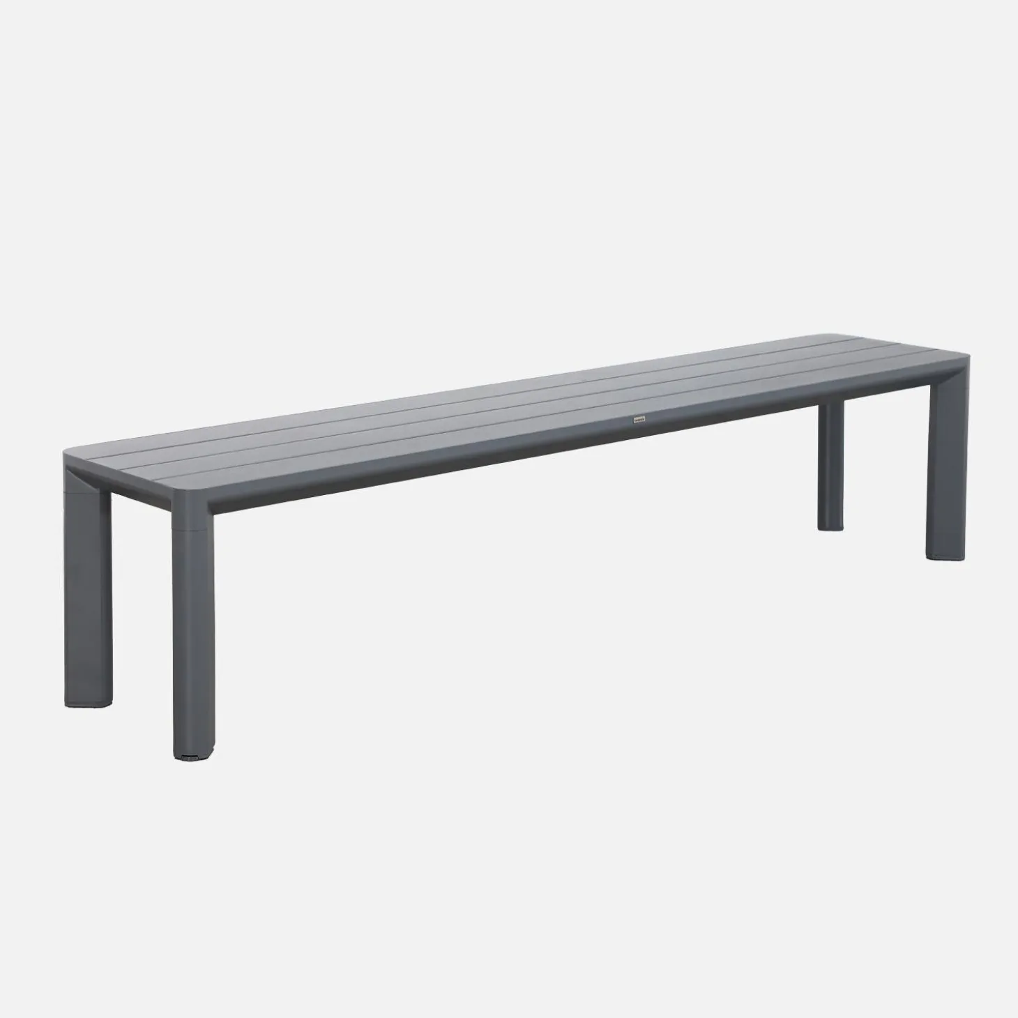 Mesa de jardín de aluminio con 2 bancos de 8 plazas