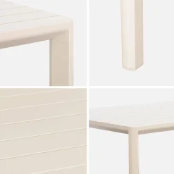 Mesa de jardín de aluminio de 8 plazas