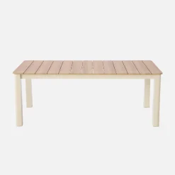 Mesa de jardín de aluminio, 8 plazas