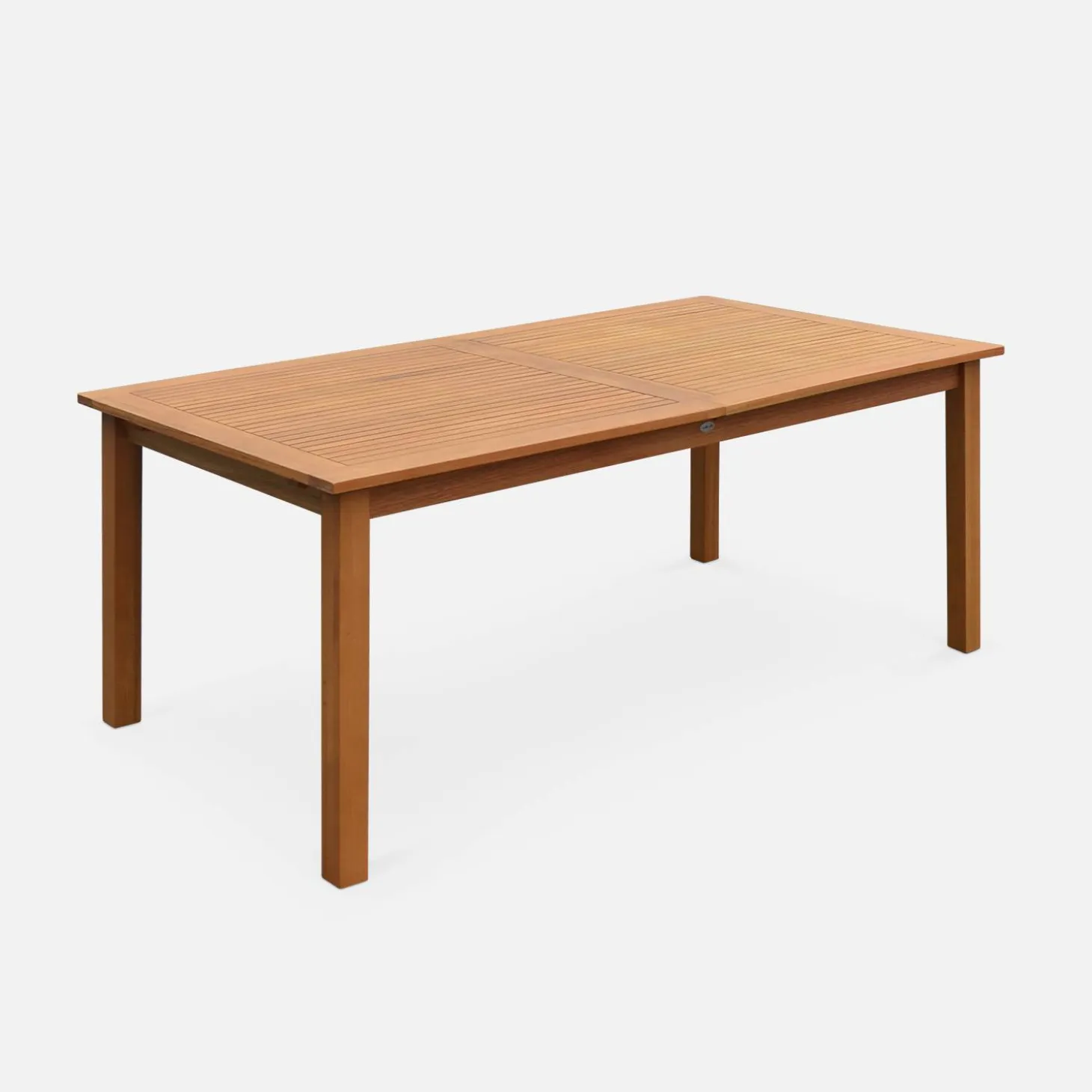 Mesa de jardín de madera extensible, 8-10 plazas