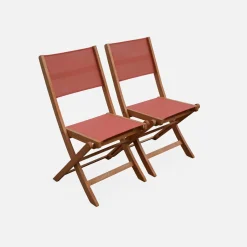 Mesa de jardín de madera extensible, 8 sillas