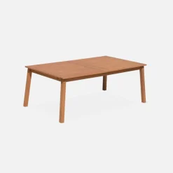 Mesa de jardín de madera extensible, 10-12 plazas