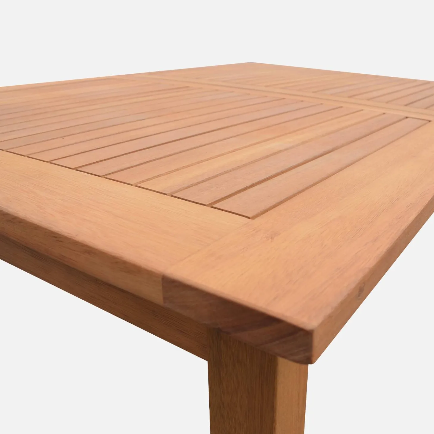 Mesa de jardín de madera extensible, 10-12 plazas
