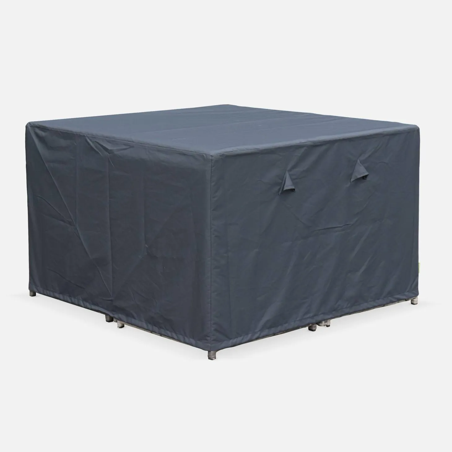 Mesa de jardín encastrable resina con 8 sillones + cobertor
