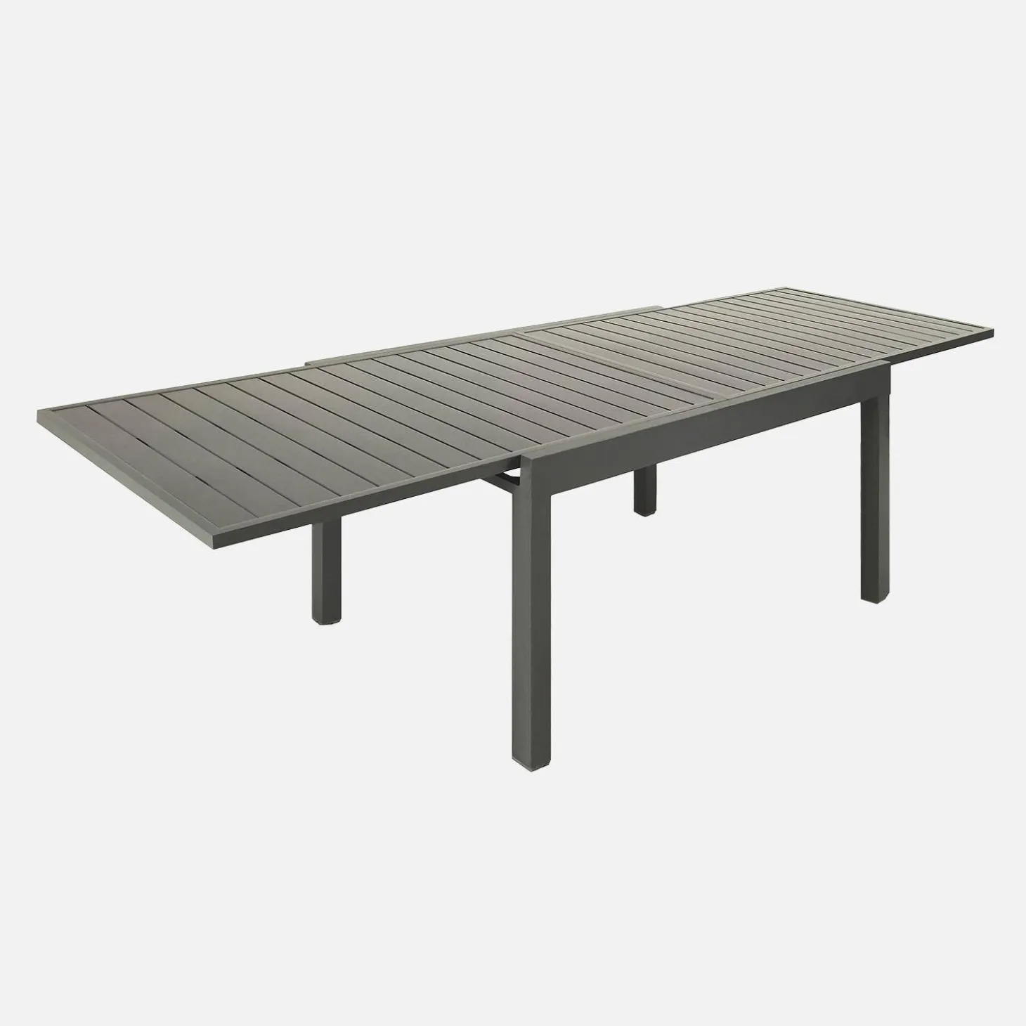 Mesa de jardín extensible de aluminio, 8 plazas