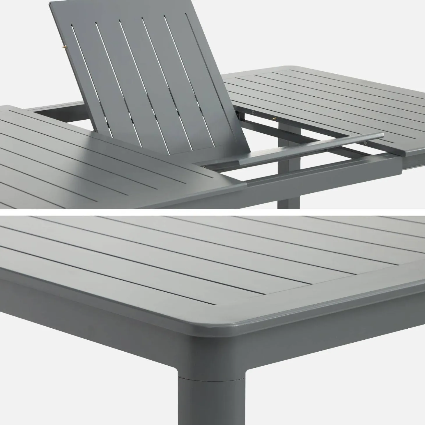 Mesa de jardín extensible de aluminio, 12 a 14 plazas