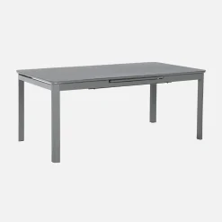 Mesa de jardín extensible de aluminio, 8 plazas