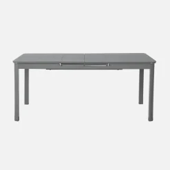 Mesa de jardín extensible de aluminio, 8 plazas