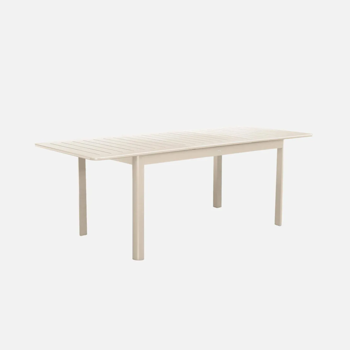 Mesa de jardín extensible de aluminio de 6 plazas