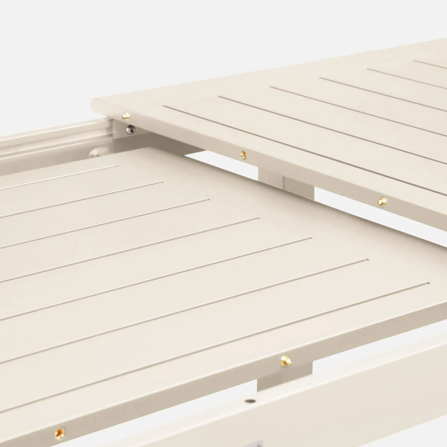 Mesa de jardín extensible de aluminio de 6 plazas