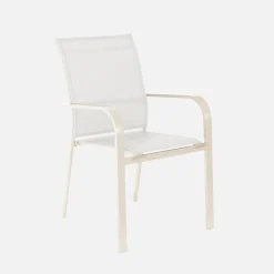 Mesa de jardín extensible de aluminio con 6 sillas