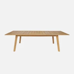Mesa de jardín extensible de madera de acacia, 10 plazas