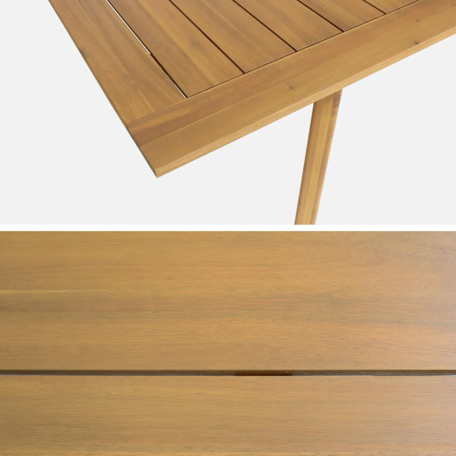 Mesa de jardín extensible de madera de acacia, 10 plazas