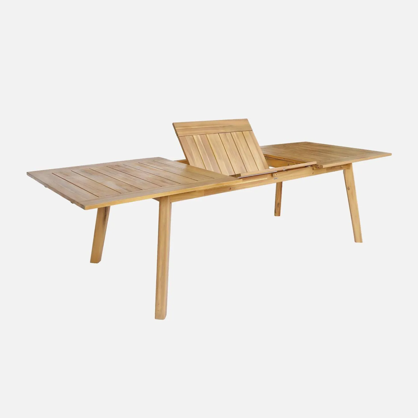 Mesa de jardín extensible de madera de acacia, 10 plazas
