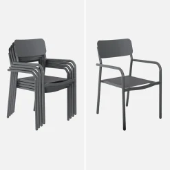 Mesa de jardín extensible de aluminio 8 sillas