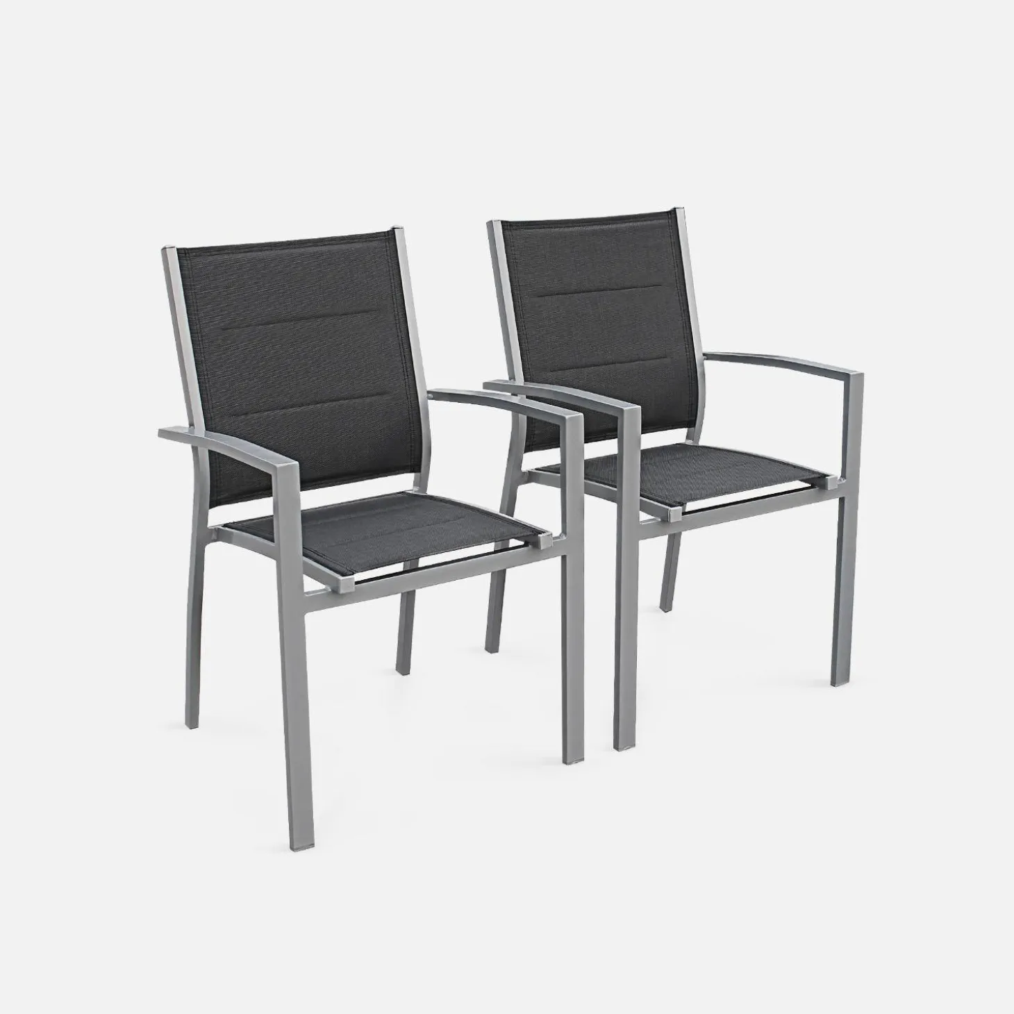 Mesa de jardín extensible de aluminio con 6 sillas