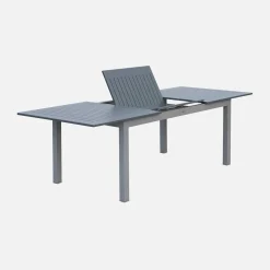 Mesa de jardín extensible de aluminio de 8 plazas