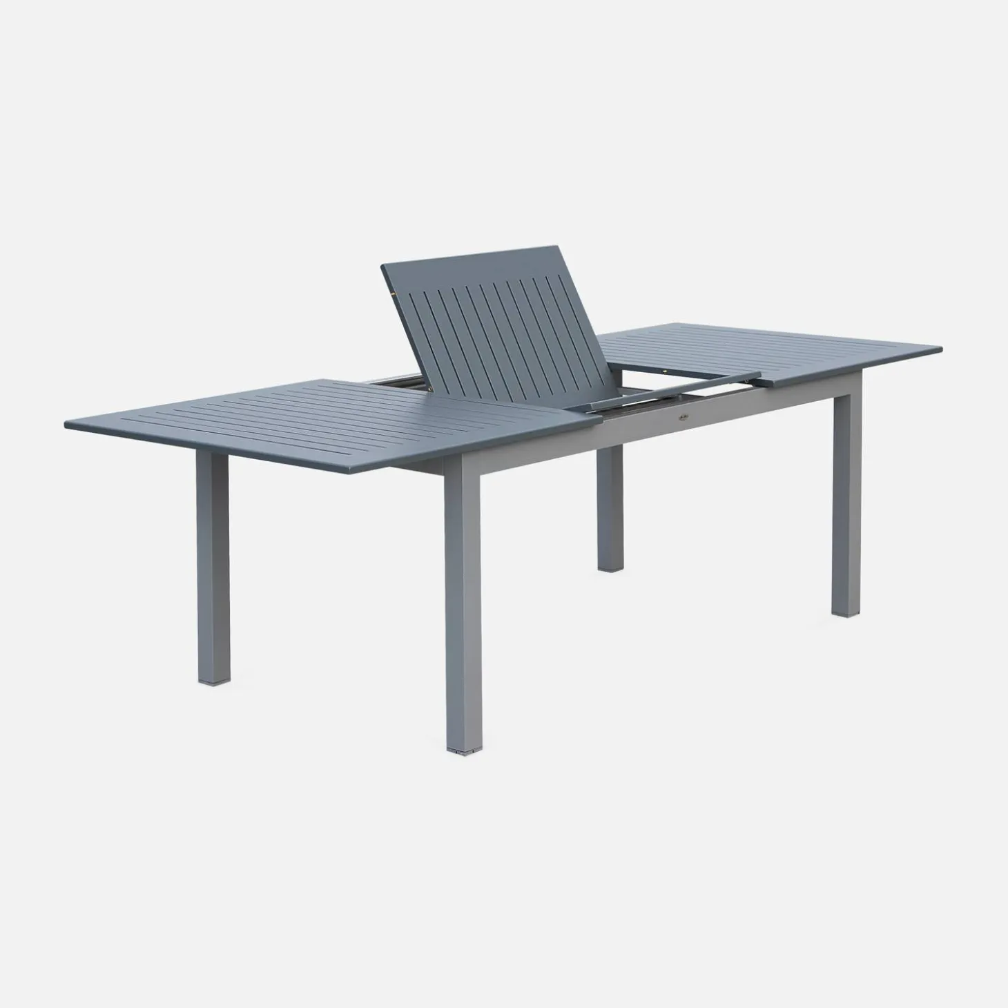 Mesa de jardín extensible de aluminio de 8 plazas