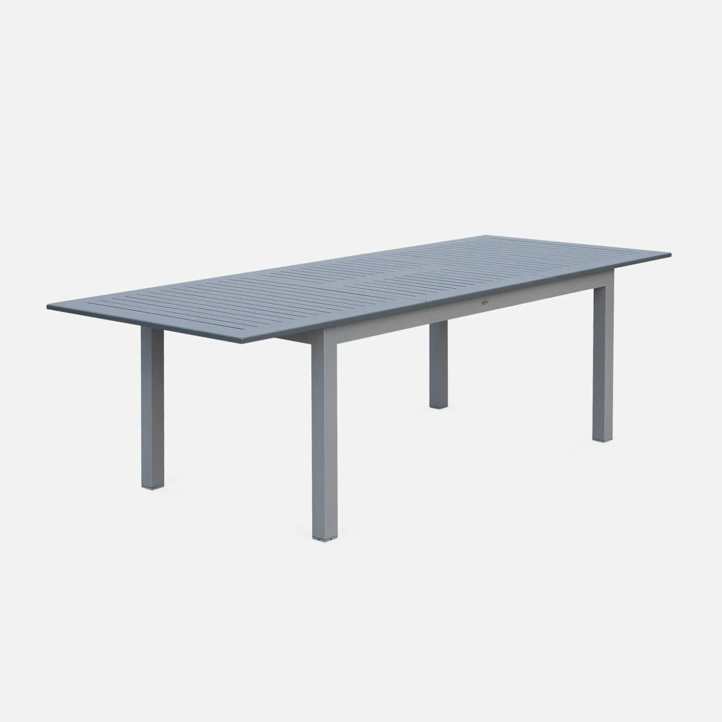 Mesa de jardín extensible de aluminio de 8 plazas