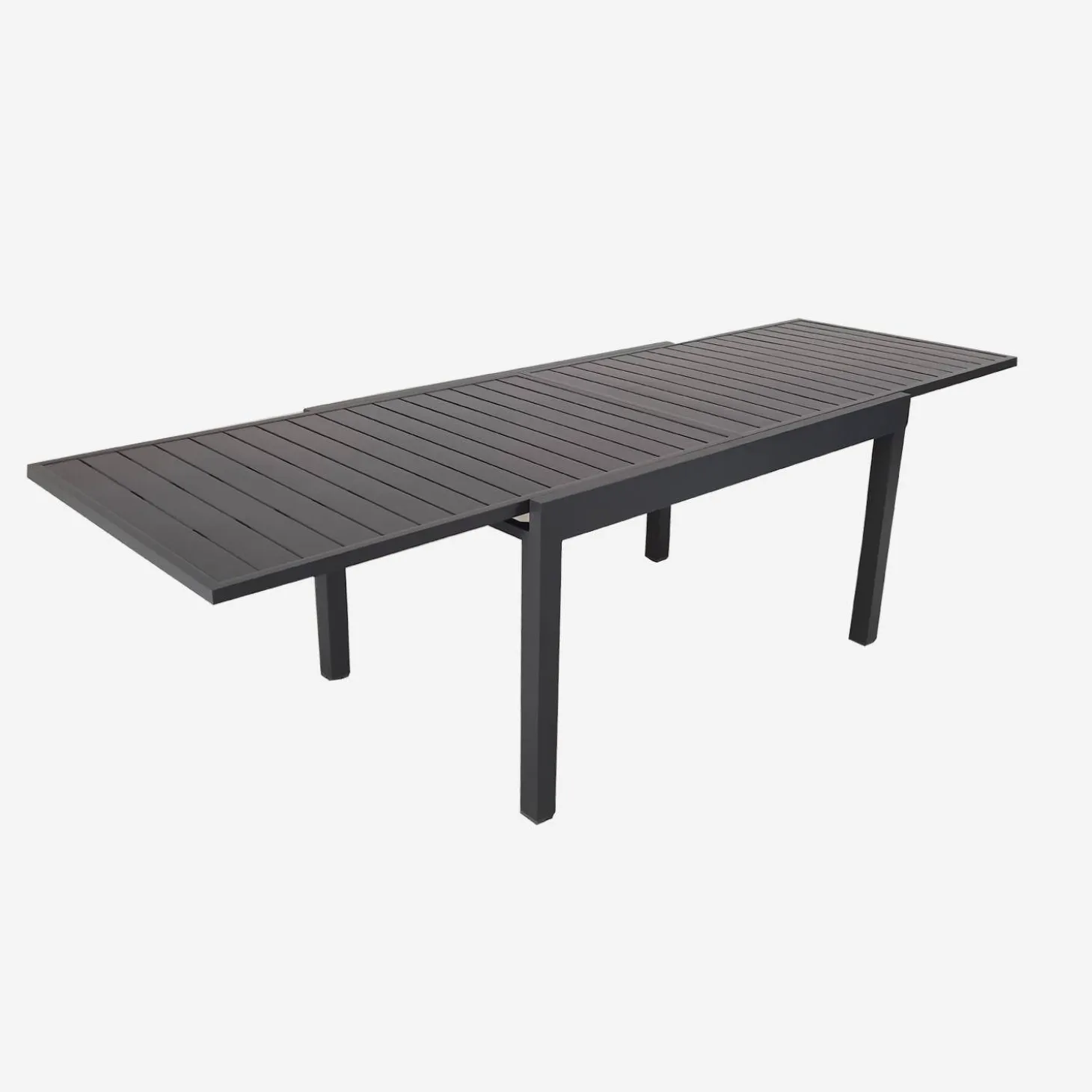 Mesa de jardín extensible de aluminio, 8 plazas