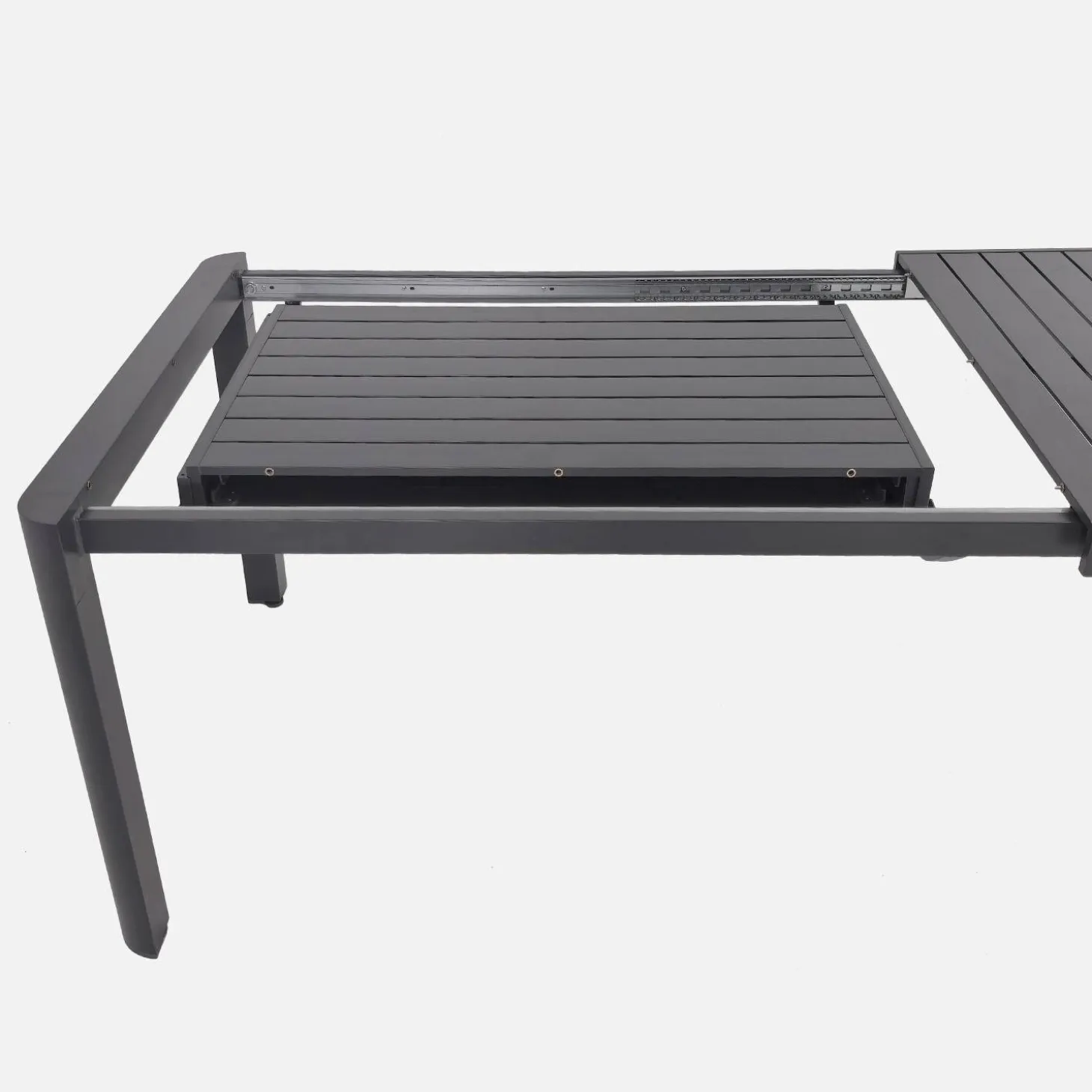 Mesa de jardín extensible de aluminio, 6-10 lugares