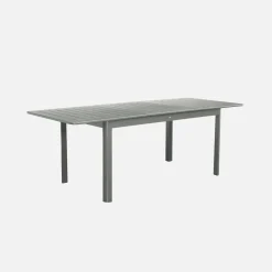 Mesa de jardín extensible de aluminio de 8 plazas