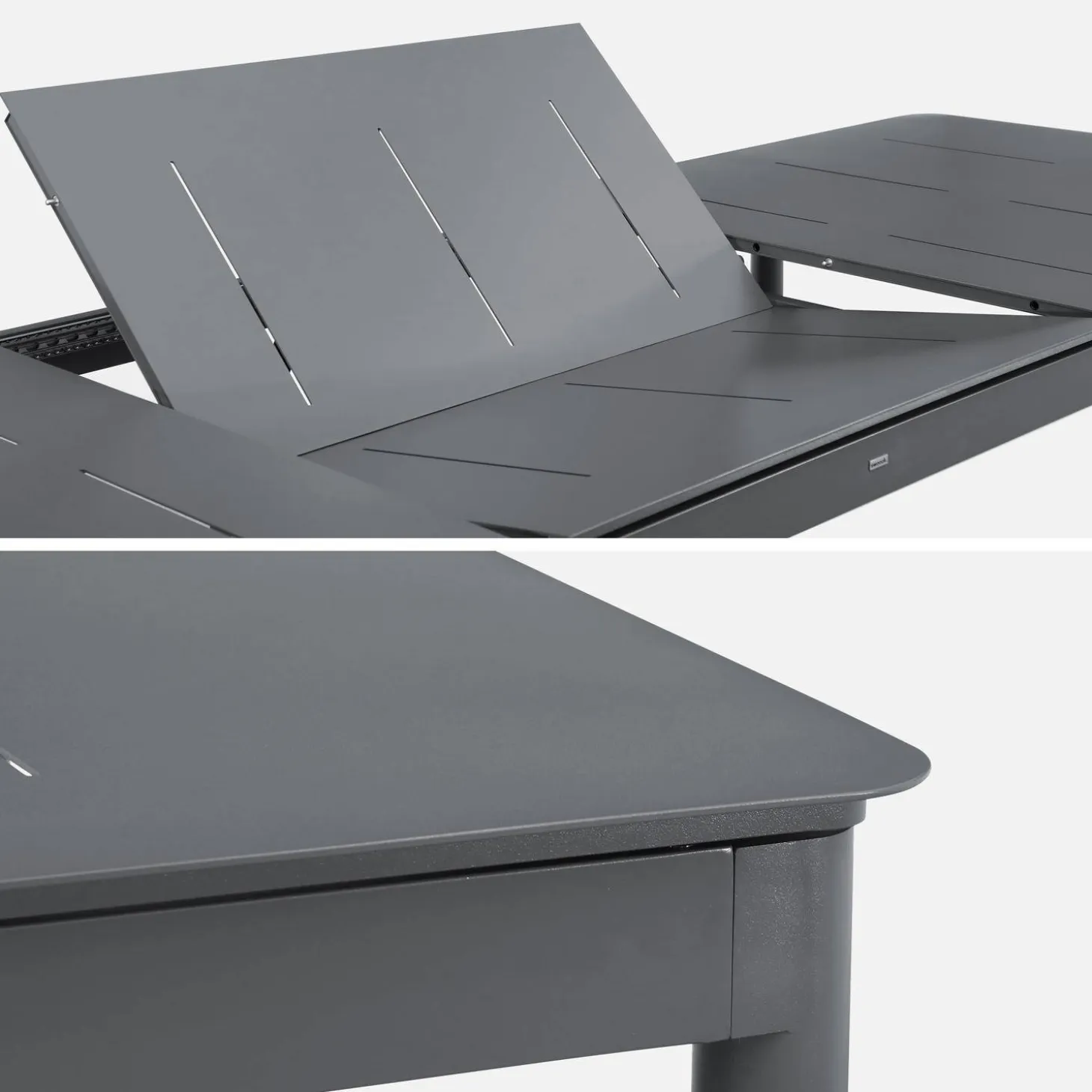 Mesa de jardín extensible de aluminio de 8 plazas