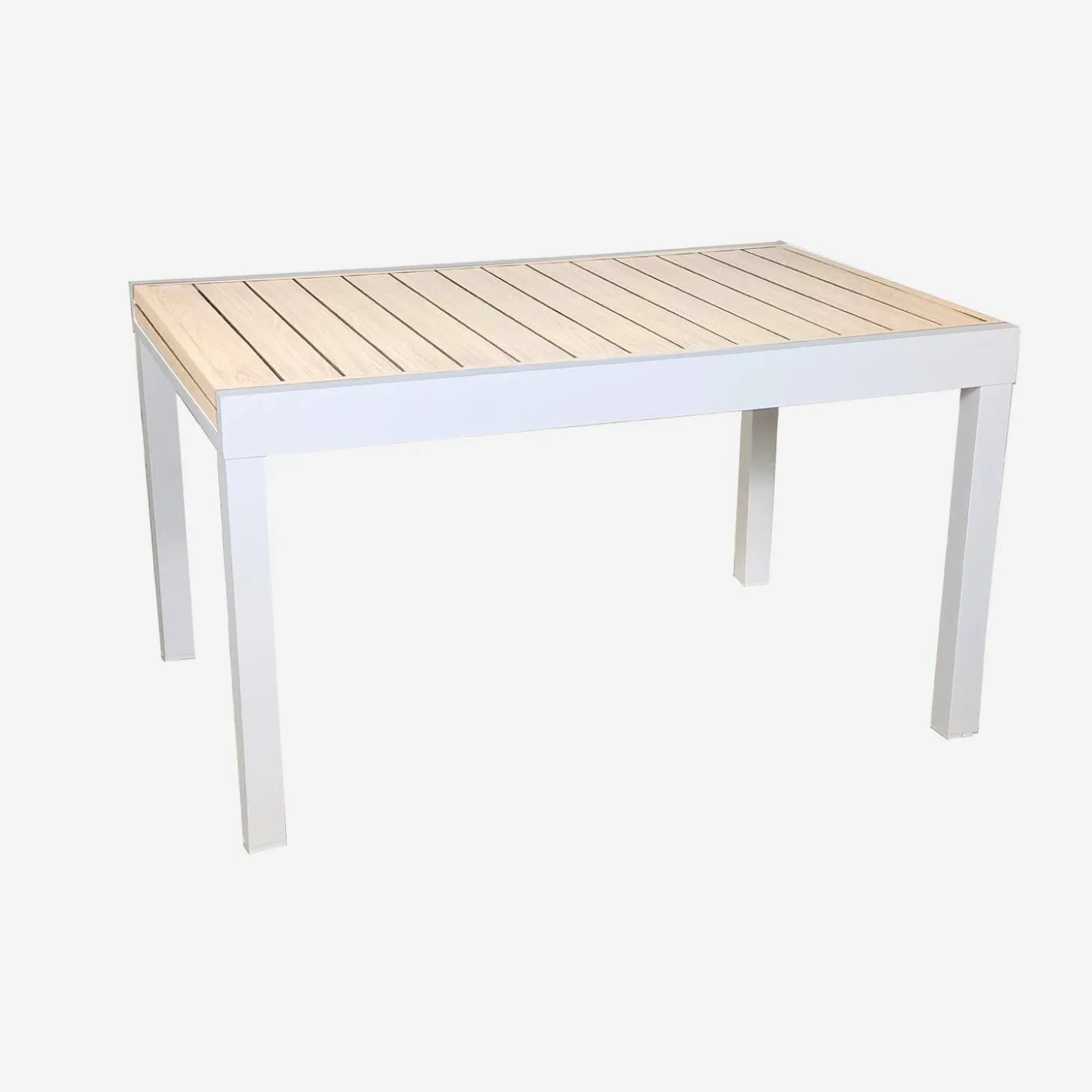 Mesa de jardín extensible de aluminio, 8 plazas