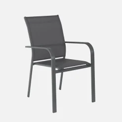 Mesa de jardín extensible de aluminio con 6 sillas