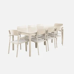 Mesa de jardín extensible de aluminio 8 sillas