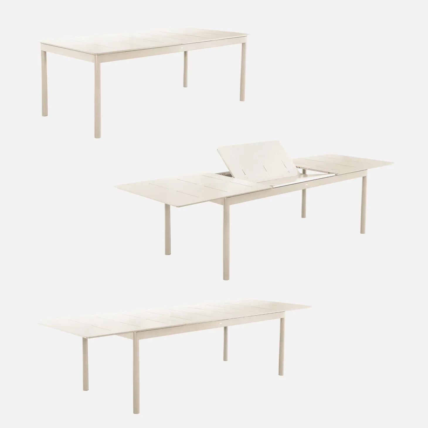 Mesa de jardín extensible de aluminio 8 sillas