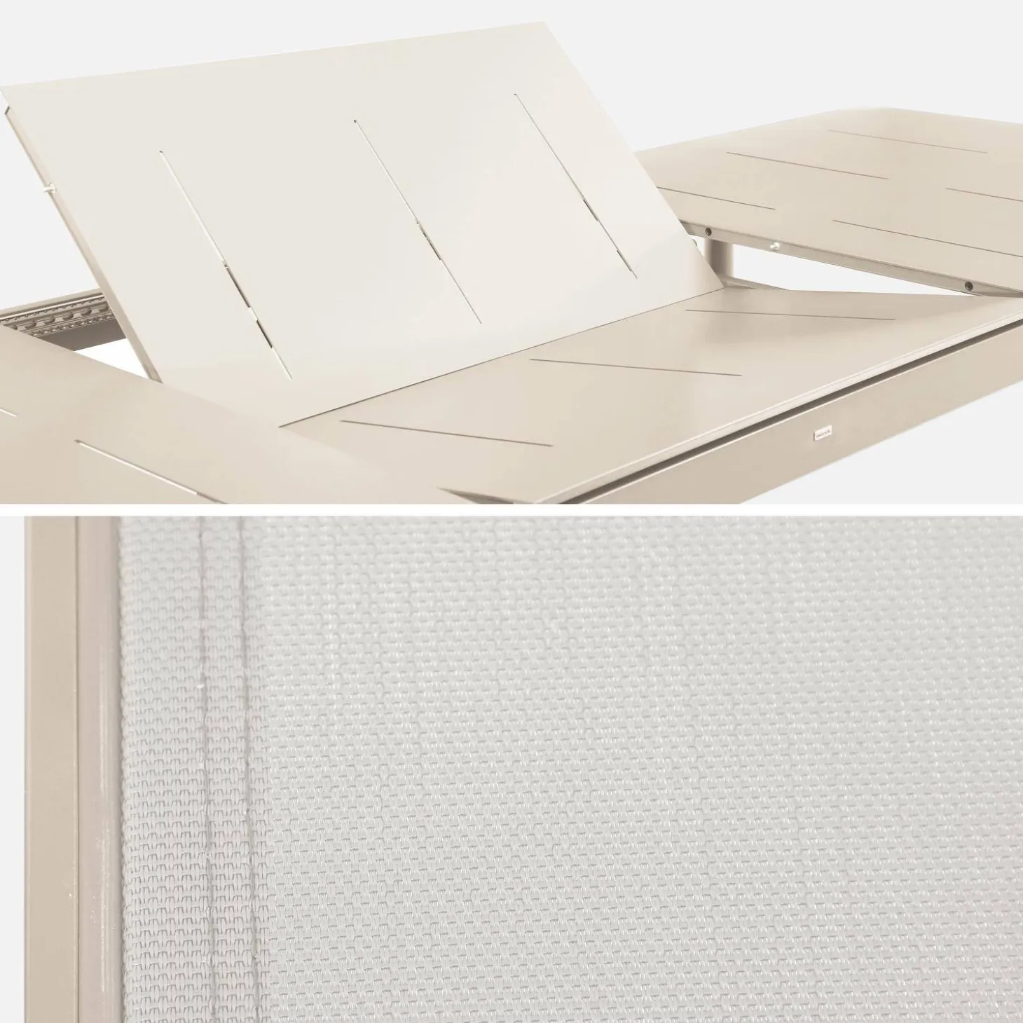 Mesa de jardín extensible de aluminio 8 sillas