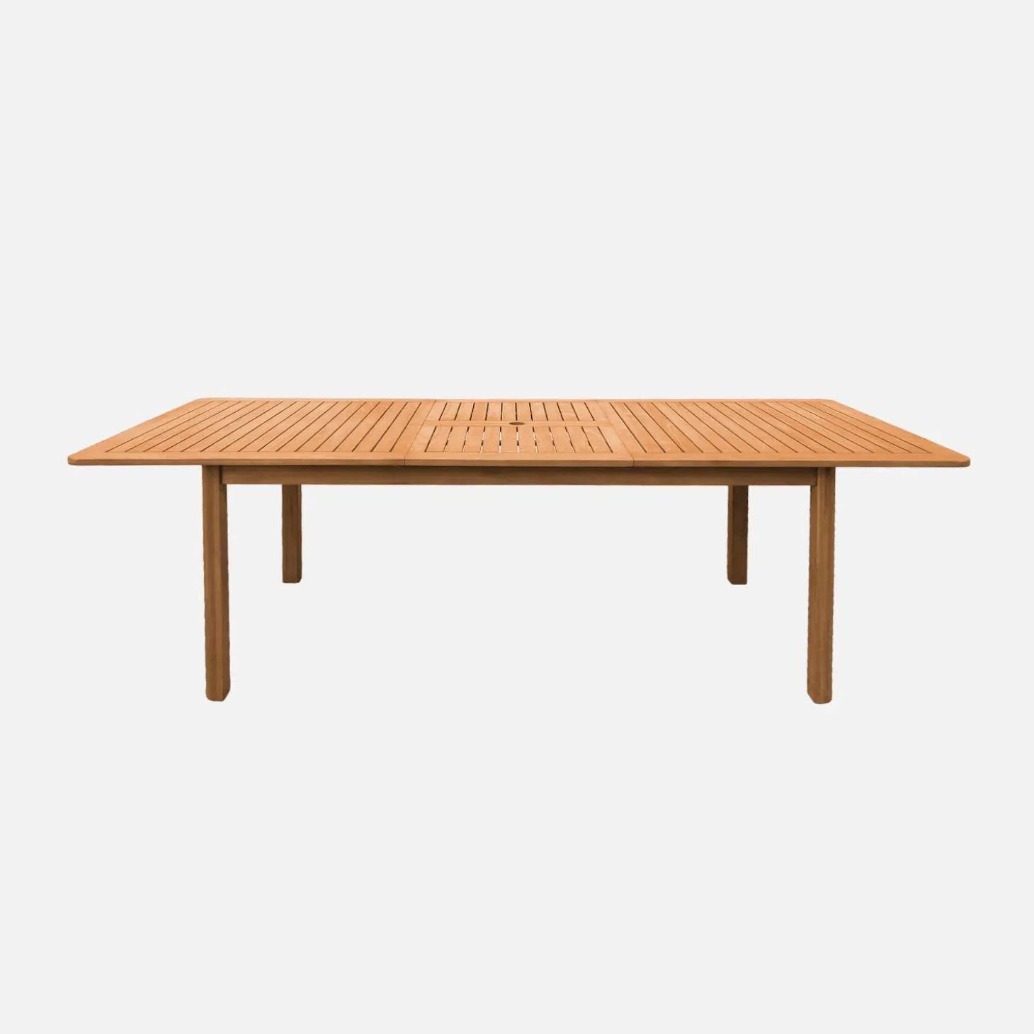 Mesa de jardín extensible de madera de eucalipto, 6-8 plazas