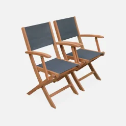 Mesa de jardín extensible de madera + 10 sillas